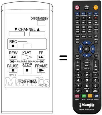 Replacement remote control VC-80 B