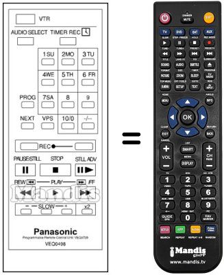 Replacement remote control VEQ 0498