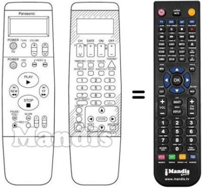 Replacement remote control VEQ 1879