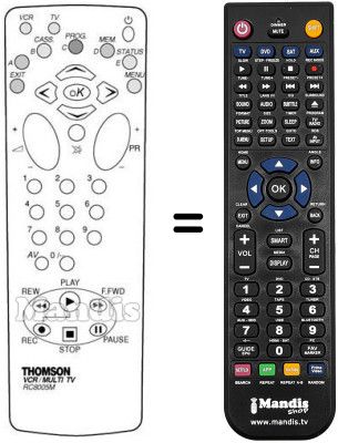 Gleichwertige Fernbedienung Arc En Ciel VPH 6950 Gleichwertige Fernbedienung Arc En Ciel VPH 6950