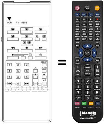 Replacement remote control Finlux VR 1030