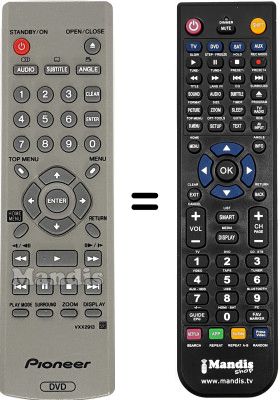Replacement remote control Pioneer DV 400V S