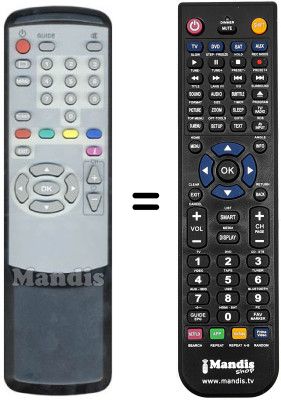 Gleichwertige Fernbedienung TAHNON ADP-1000