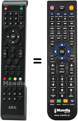 Replacement remote control DICRA TVLED247FHD