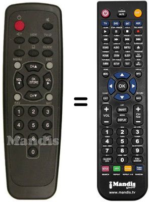 Replacement remote control TELEWIRE TW-3001 CI