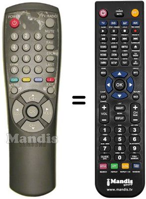 Replacement remote control Samsung DSR 9000