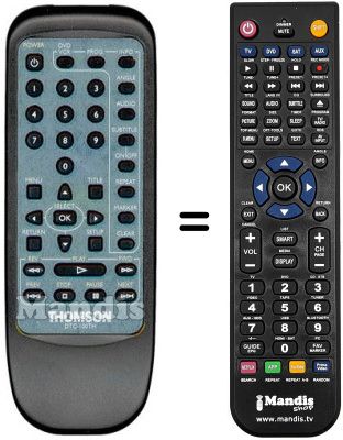 Gleichwertige Fernbedienung Thomson DTH 1000 Gleichwertige Fernbedienung Thomson DTH 1000