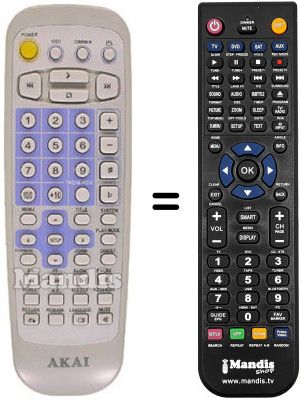 Gleichwertige Fernbedienung Akai DV-P 3550