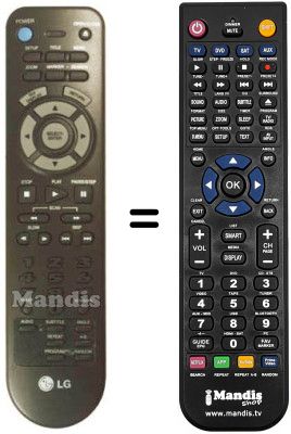 Gleichwertige Fernbedienung Goldstar DVD 3200E