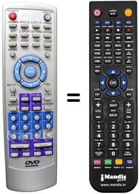Replacement remote control MAJESTIC DVX 266