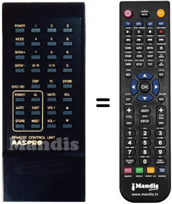 Replacement remote control Maspro SRE 90 R