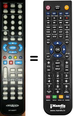 Replacement remote control Irradio DVT 502 DTT