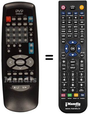 Replacement remote control HITEKER BI 600 E