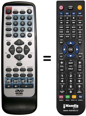 Gleichwertige Fernbedienung MUSTEK V56LA-2