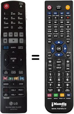 Gleichwertige Fernbedienung Goldstar BD 660