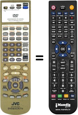 Gleichwertige Fernbedienung JVC XV 2EU