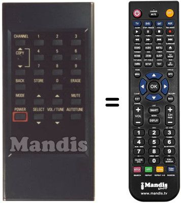 Replacement remote control EMME ESSE NORTHSAT 200