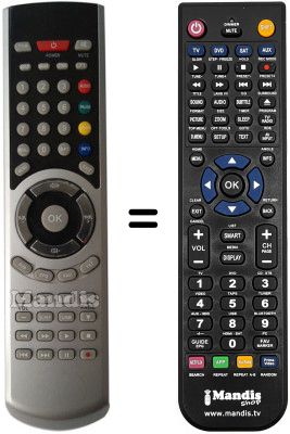 Gleichwertige Fernbedienung PINACLE IP 9000 HD