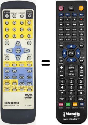 Replacement remote control Onkyo DVD-S 535