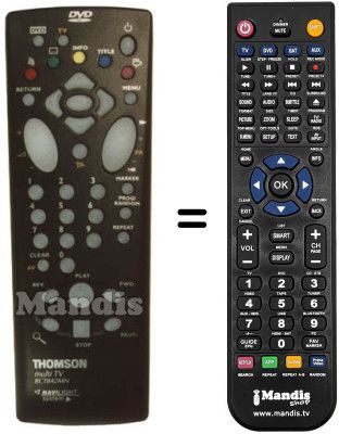 Gleichwertige Fernbedienung Thomson DTH 4500 Gleichwertige Fernbedienung Thomson DTH 4500