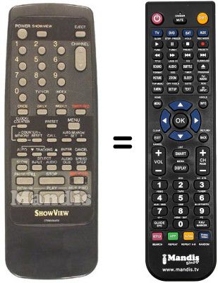 Gleichwertige Fernbedienung Sinudyne SV9089