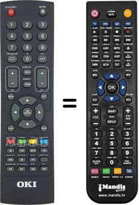 Gleichwertige Fernbedienung Oki L221A-PHDTUV