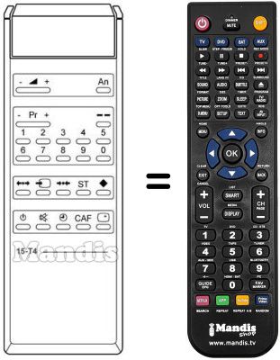 Gleichwertige Fernbedienung Cge REMCON046