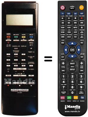 Replacement remote control NordMende V1400E Replacement remote control NordMende V1400E