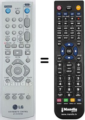 Gleichwertige Fernbedienung LG MG66 Gleichwertige Fernbedienung LG MG66