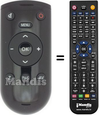 Replacement remote control Grundig 40VLE8160BP Replacement remote control Grundig 40VLE8160BP