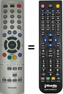 Gleichwertige Fernbedienung Toshiba 20VL64