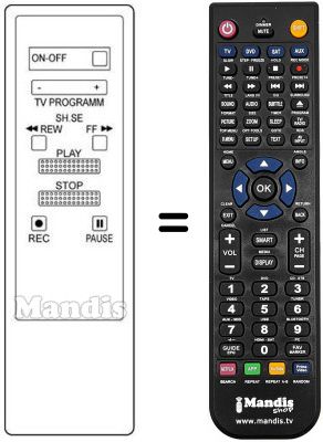 Gleichwertige Fernbedienung Thorn 3V48
