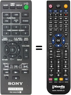 Gleichwertige Fernbedienung RMAMU178