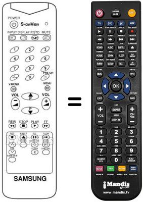 Gleichwertige Fernbedienung Samsung 20C3DF Gleichwertige Fernbedienung Samsung 20C3DF
