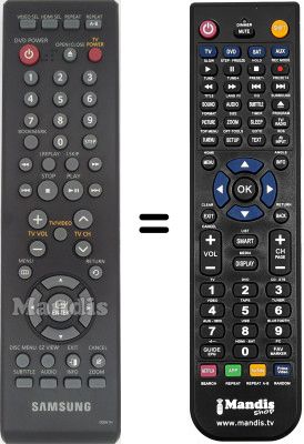 Gleichwertige Fernbedienung Samsung DVD1080P7 Gleichwertige Fernbedienung Samsung DVD1080P7
