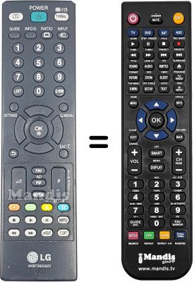 Gleichwertige Fernbedienung LG M2352D Gleichwertige Fernbedienung LG M2352D