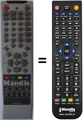 Gleichwertige Fernbedienung Airis MW159