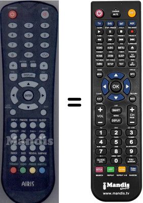 Gleichwertige Fernbedienung Airis MW145