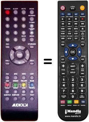 Replacement remote control AUDIOLA TVDB822LED (ver. 2)