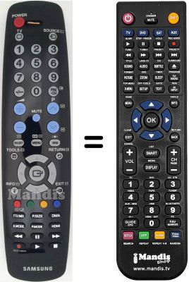 Gleichwertige Fernbedienung Samsung LE26A451C1XBT Gleichwertige Fernbedienung Samsung LE26A451C1XBT