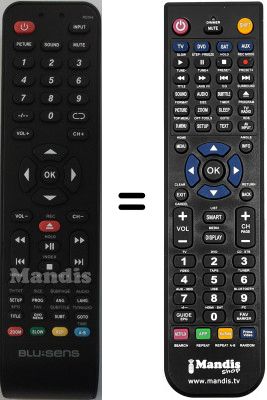 Gleichwertige Fernbedienung Blusens TP 810