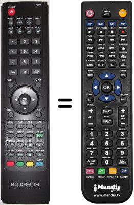 Gleichwertige Fernbedienung Blusens M99MCIRST2B19PSP-1101595