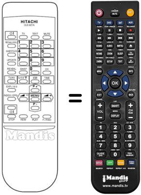 Replacement remote control Hitachi X100072
