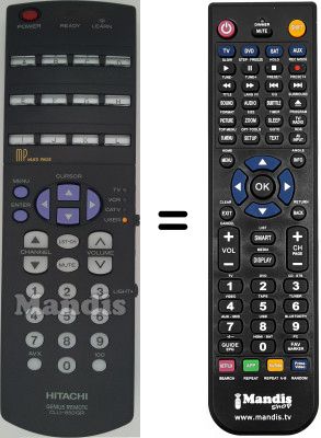 Replacement remote control Hitachi 35UX60B