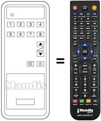 Replacement remote control JVC CT58