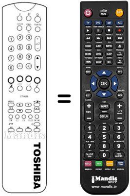 Gleichwertige Fernbedienung Toshiba 23306069 Gleichwertige Fernbedienung Toshiba 23306069