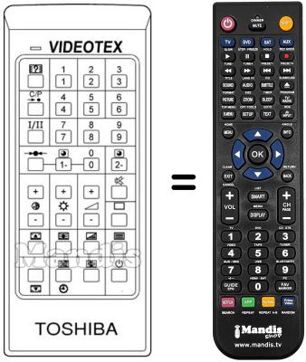 Gleichwertige Fernbedienung CT-983