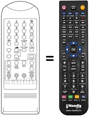 Replacement remote control REMCON197