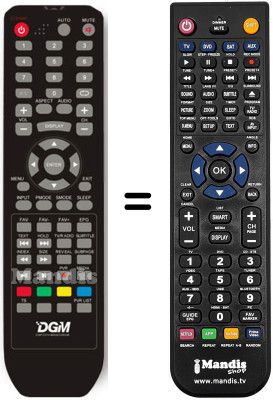 Replacement remote control DGM LTV-3289WH