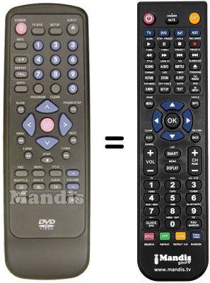 Gleichwertige Fernbedienung REMCON1102